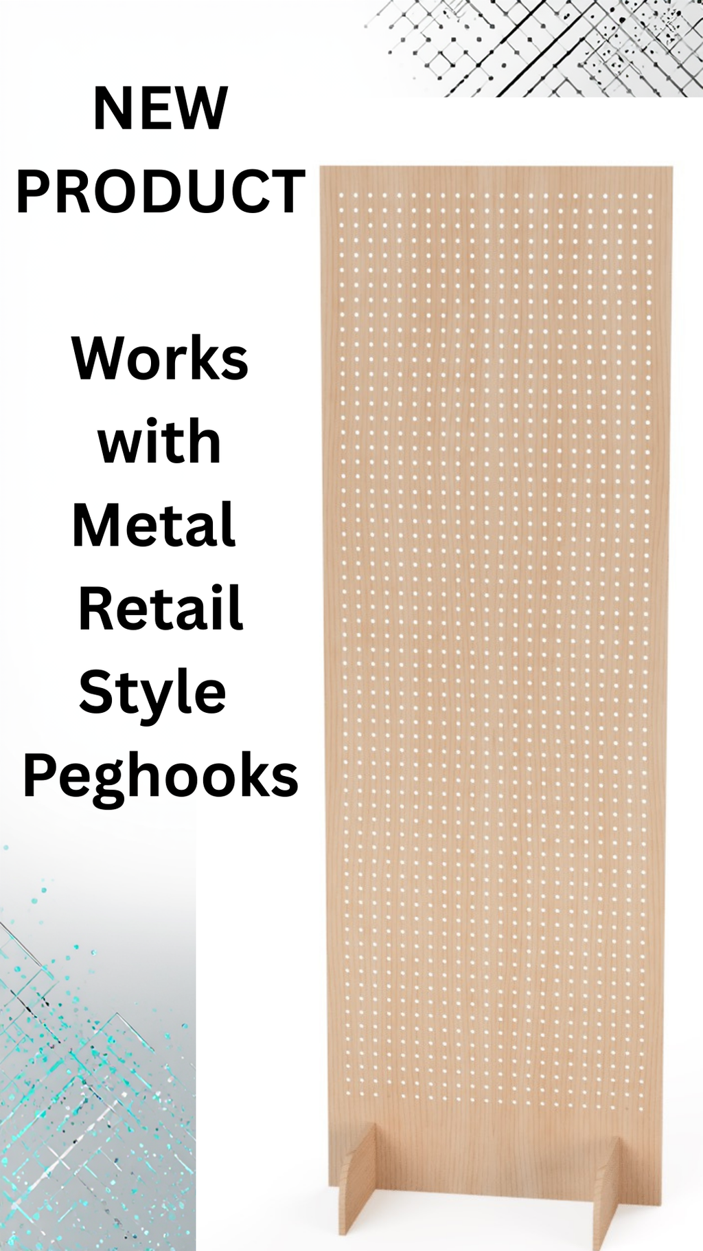 Pop Up Display Stand for Metal Peg Hooks