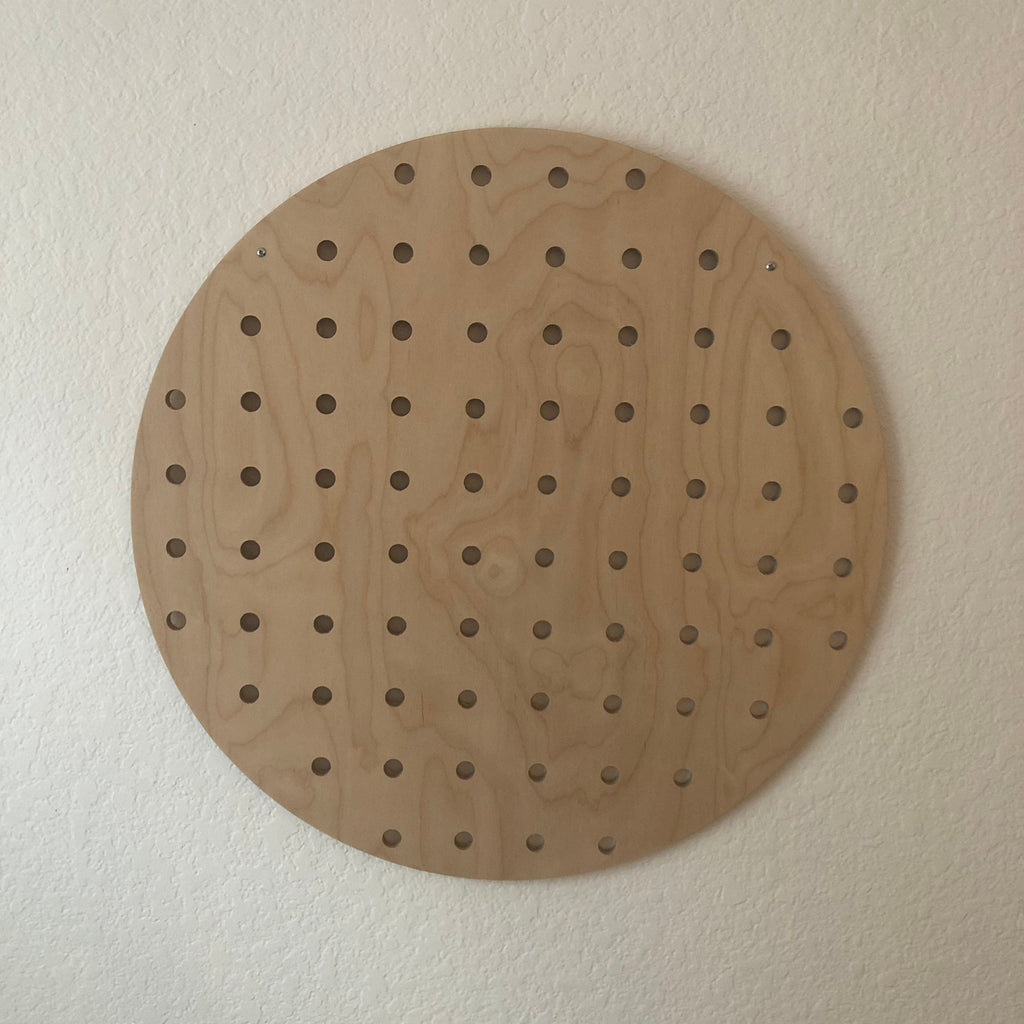 Circle Wooden Pegboard Display