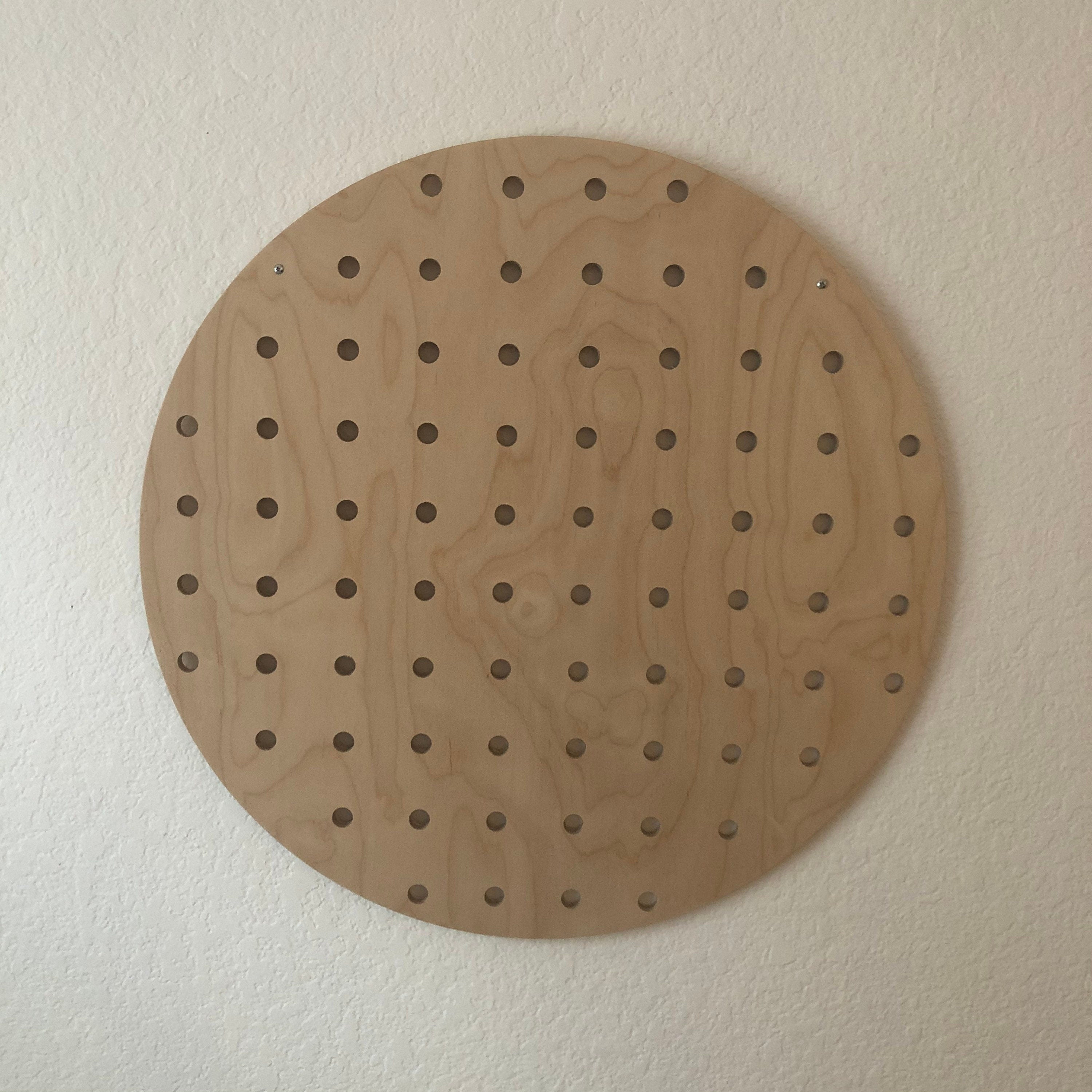 Circle Wooden Pegboard Display
