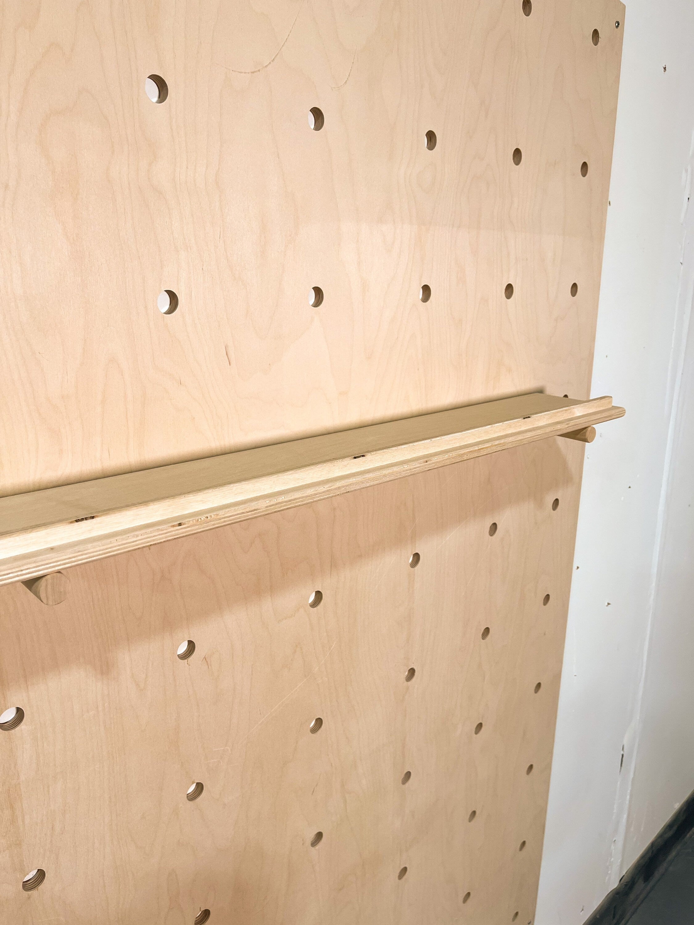 Lipped Pegboard Shelf