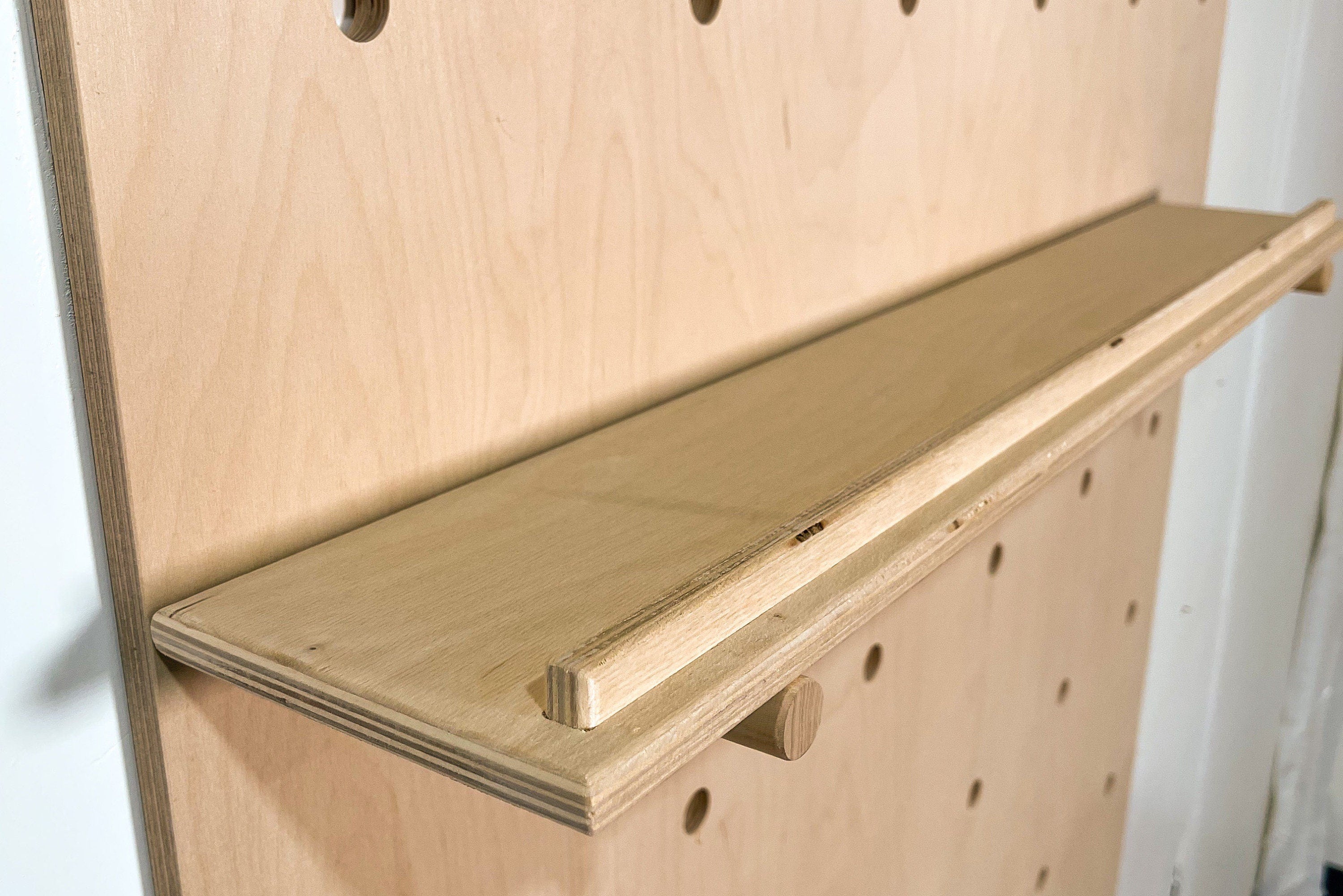 Lipped Pegboard Shelf