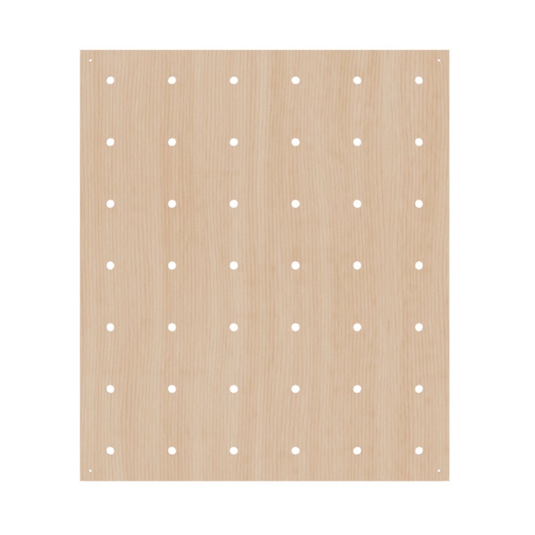 Modern Wooden Pegboard Wall Modular Floating Shelves for Playroom Gym or Retail Display  Multiple Heights and Widths