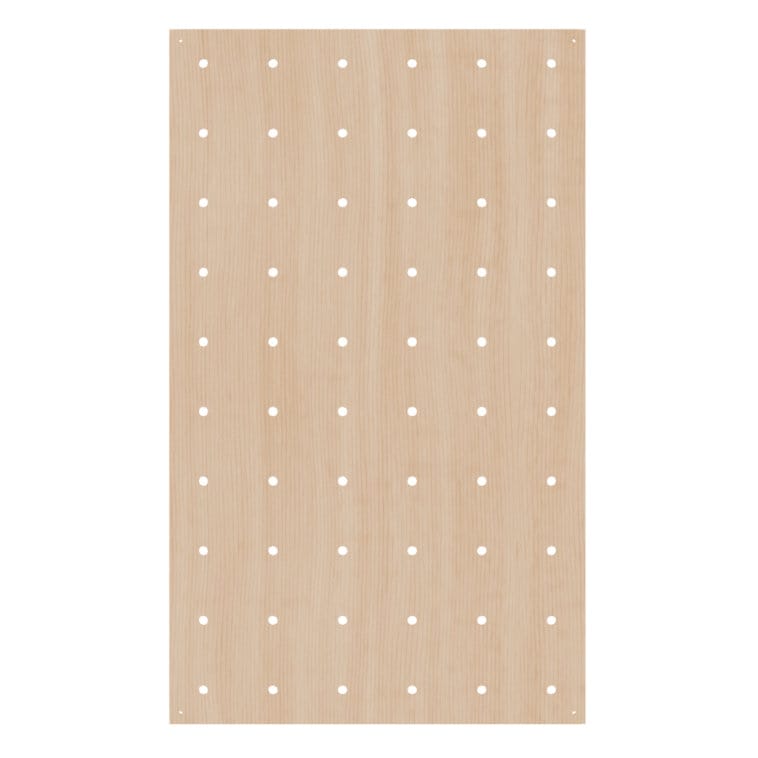 Modern Wooden Pegboard Wall Modular Floating Shelves for Playroom Gym or Retail Display  Multiple Heights and Widths