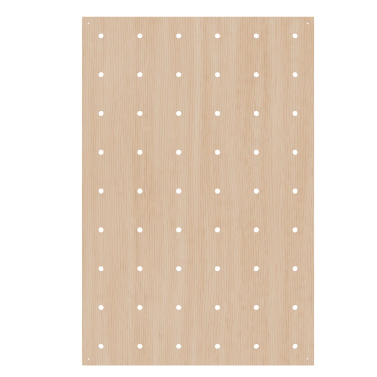 Modern Wooden Pegboard Wall Modular Floating Shelves for Playroom Gym or Retail Display  Multiple Heights and Widths