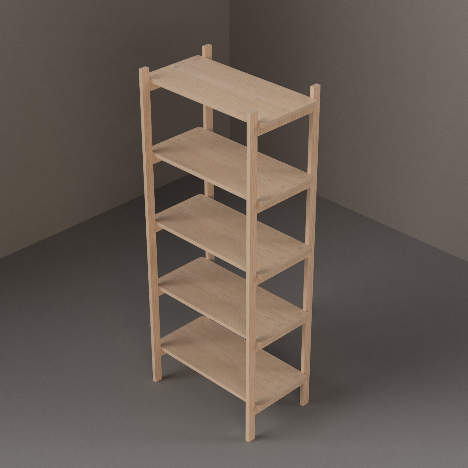 Flat Pack Bookshelf for Vendor Booths – Folding Plywood Display Shelving for Craft Fairs, Markets, Retail & Trade Shows