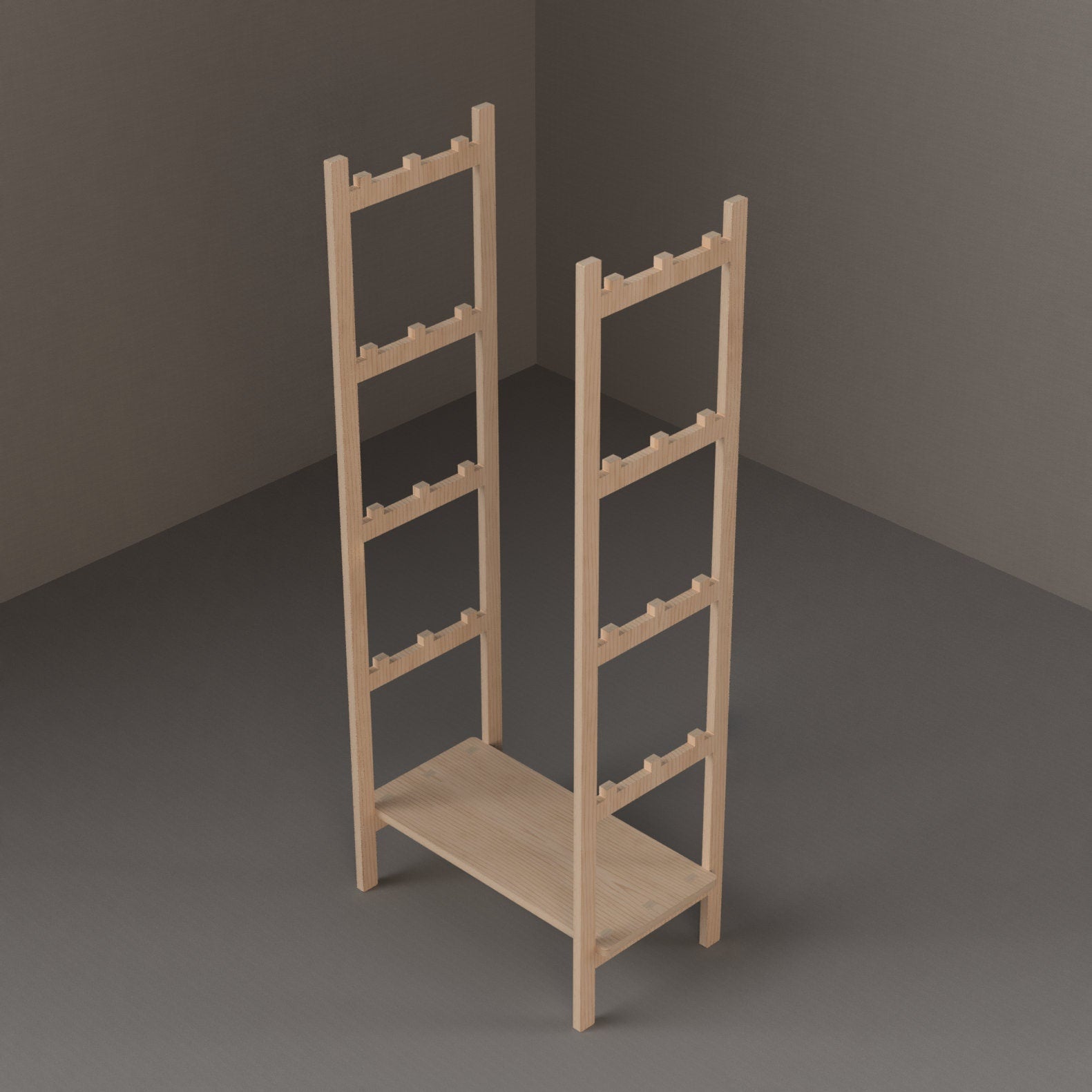 Flat Pack Bookshelf for Vendor Booths – Folding Plywood Display Shelving for Craft Fairs, Markets, Retail & Trade Shows