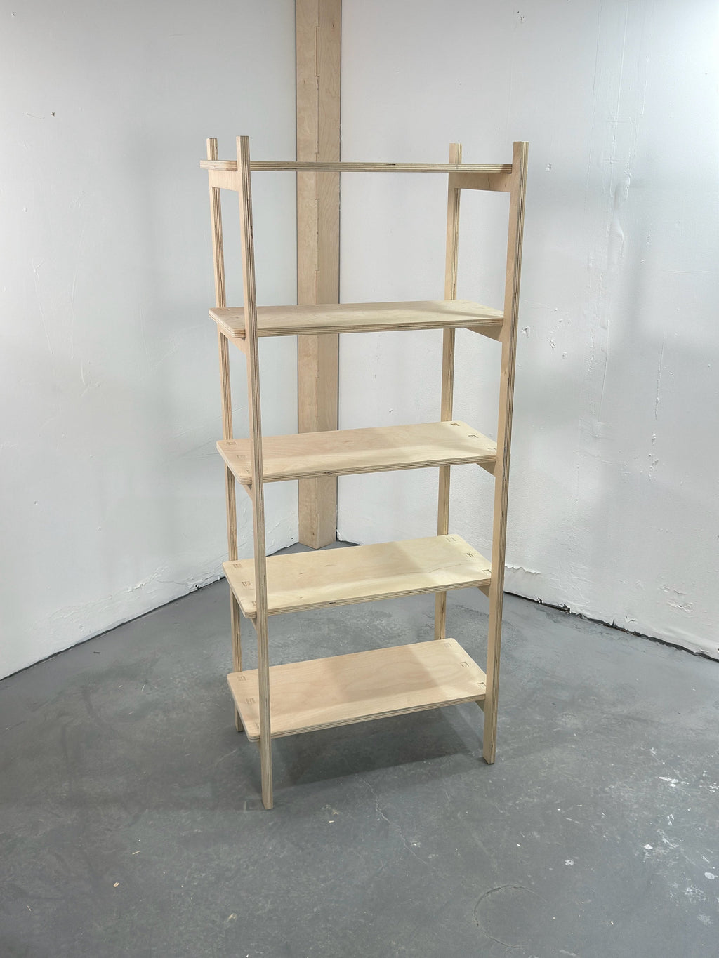 Flat Pack Bookshelf for Vendor Booths – Folding Plywood Display Shelving for Craft Fairs, Markets, Retail & Trade Shows