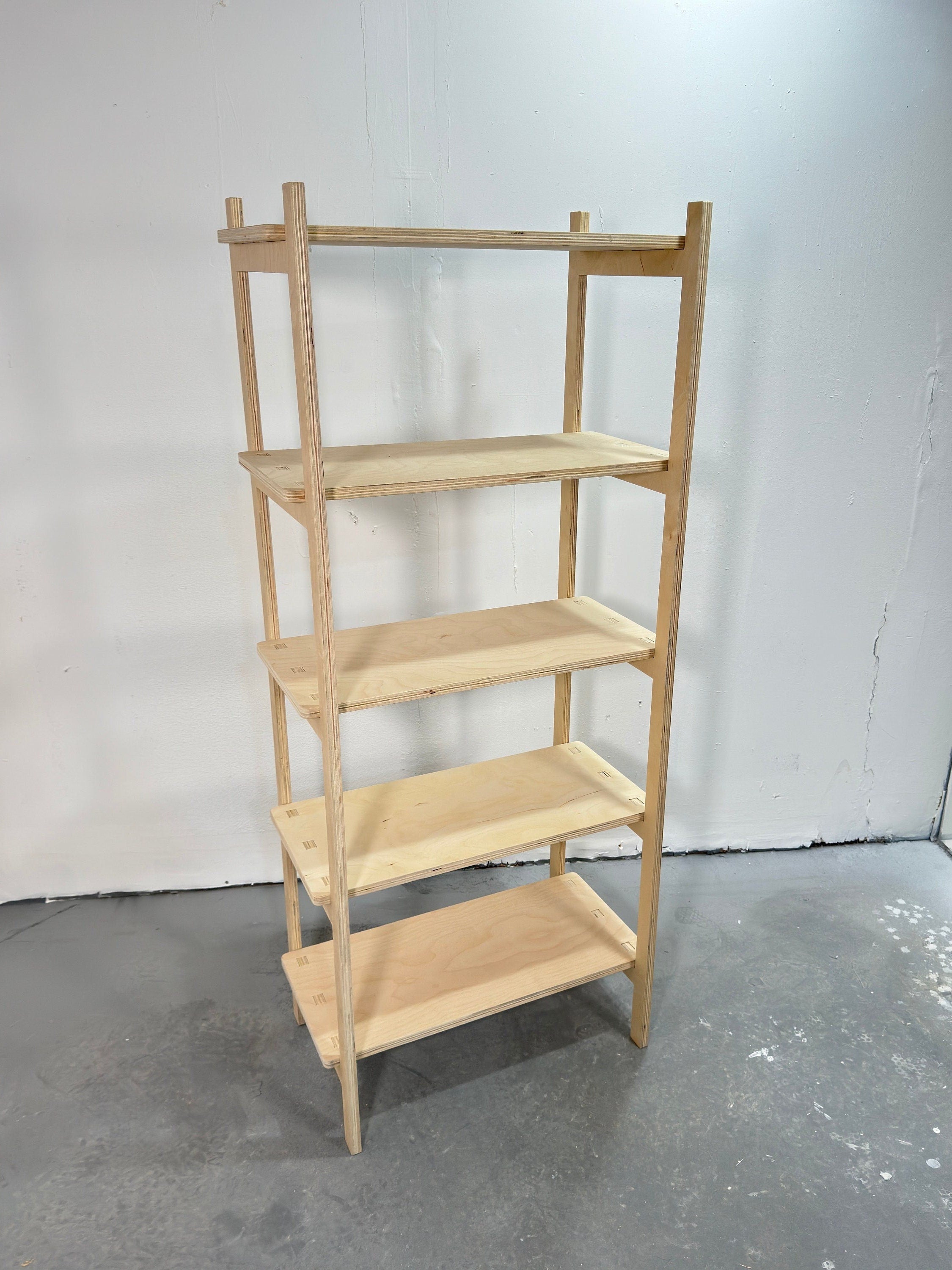 Flat Pack Bookshelf for Vendor Booths – Folding Plywood Display Shelving for Craft Fairs, Markets, Retail & Trade Shows
