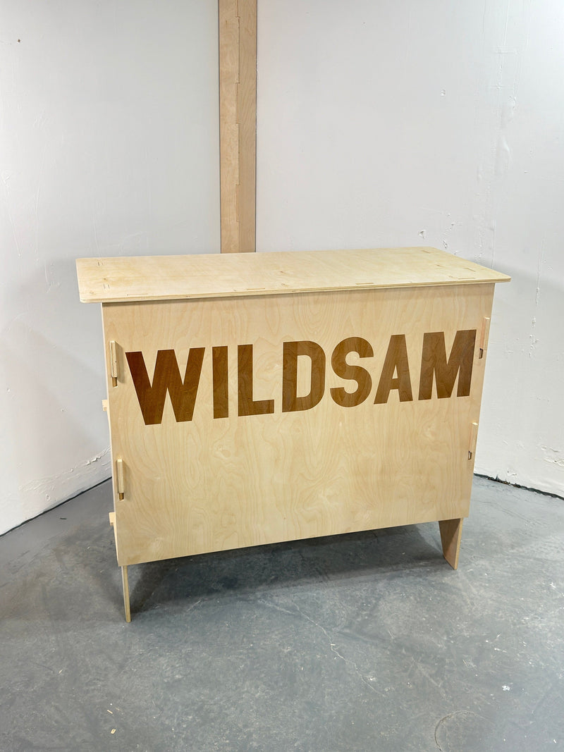 Flat Packed PopUp Kiosk Counter for Modern Popups Retail and Boutique Displays