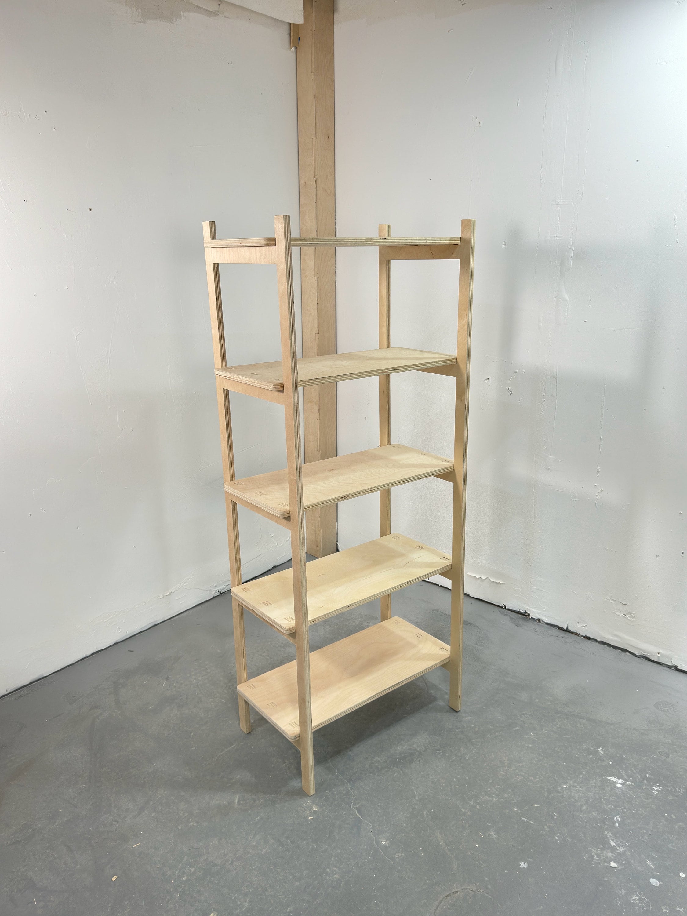 Flat Pack Bookshelf for Vendor Booths – Folding Plywood Display Shelving for Craft Fairs, Markets, Retail & Trade Shows