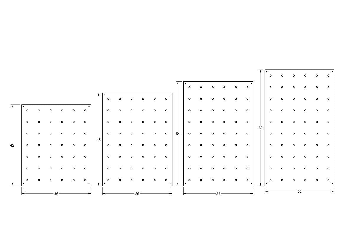 Modern Wooden Pegboard Wall Modular Floating Shelves for Playroom Gym or Retail Display  Multiple Heights and Widths