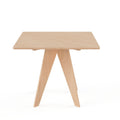 Square birch plywood display table with V legs for craft shows, product photo, CNC cut in our shop