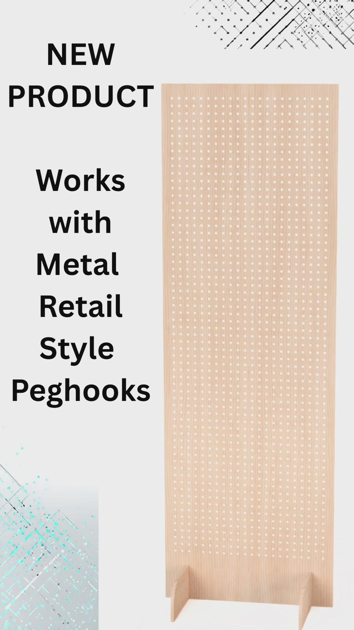 Pop Up Display Stand for Metal Peg Hooks