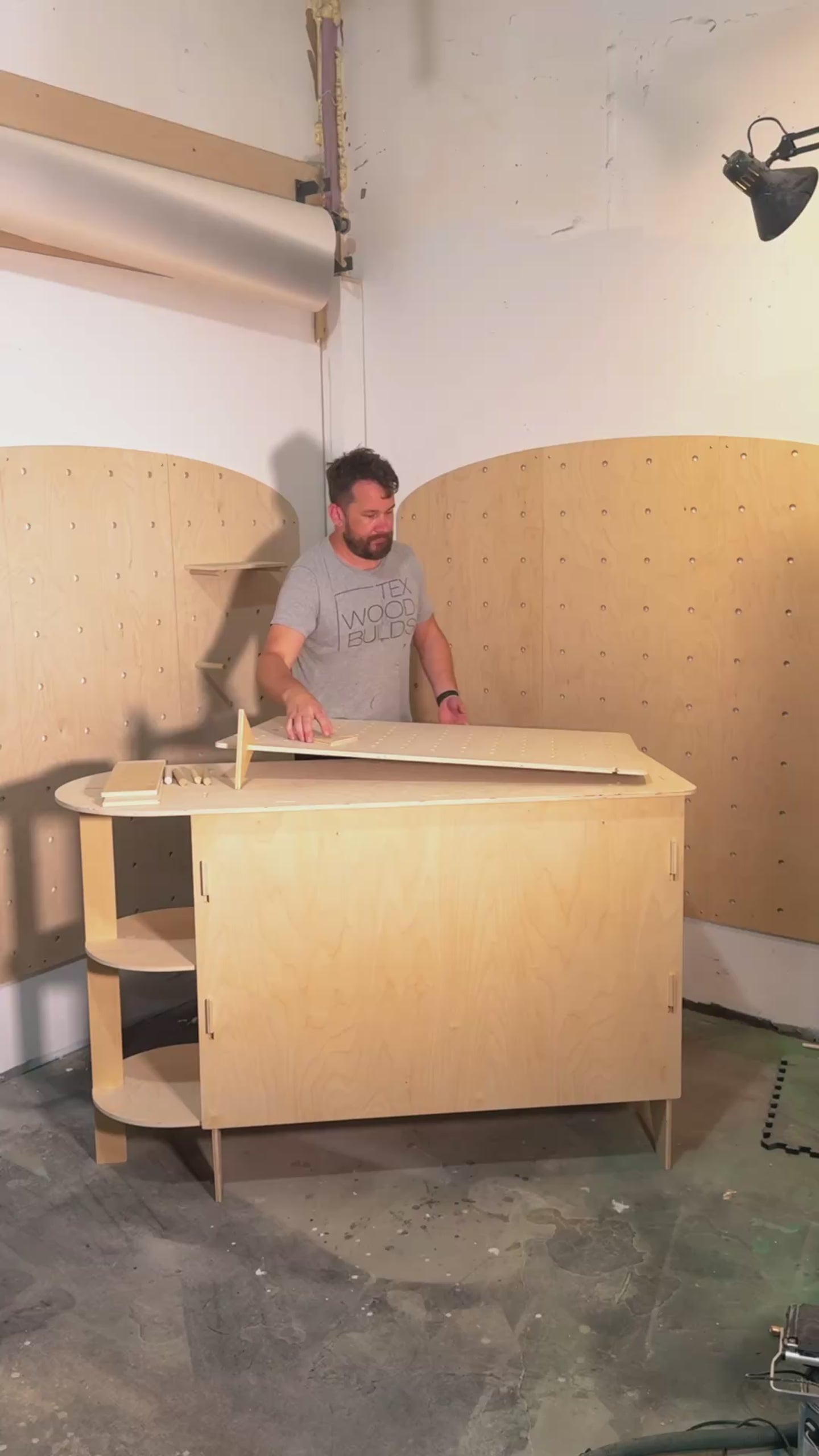 Table Top Pegboard Stand