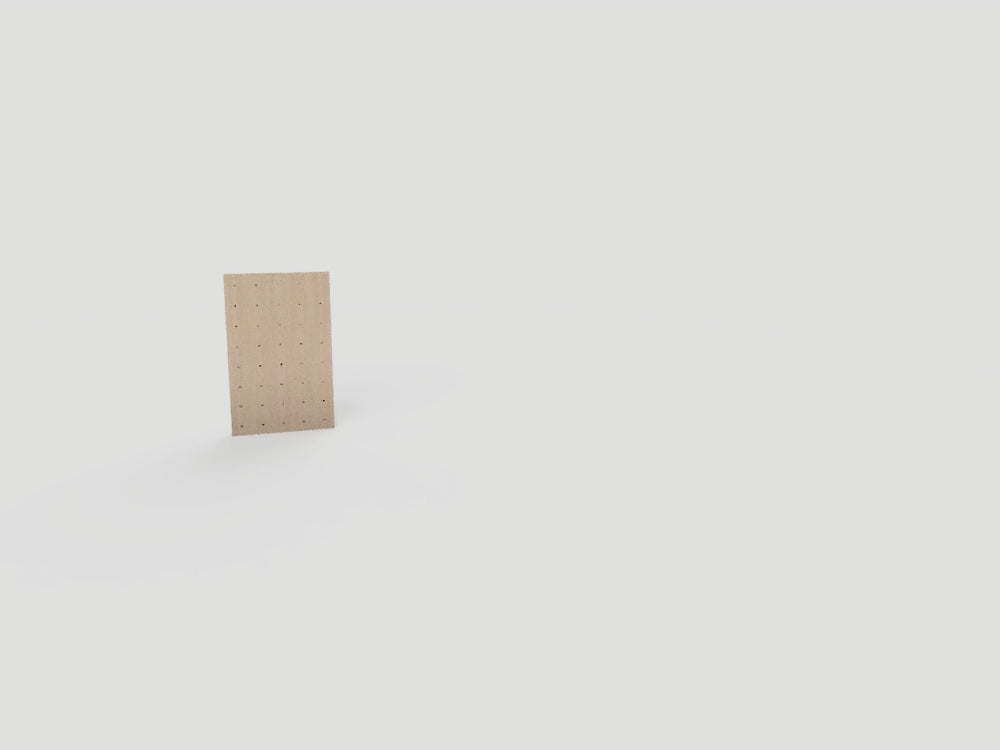 10x10 pegboard trade show booth going up box by box
